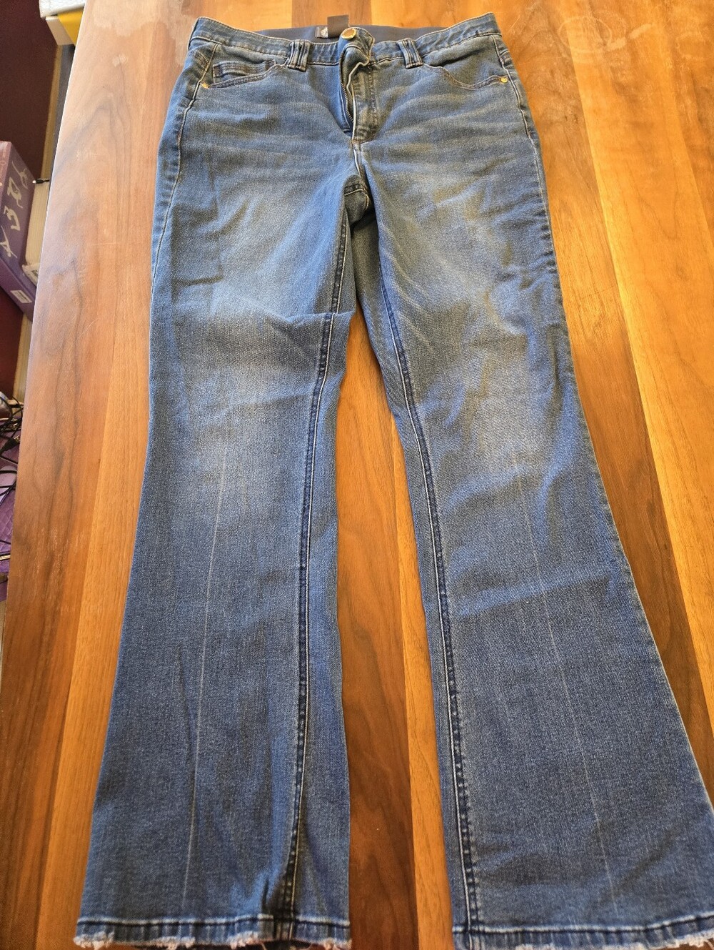 Democracy Women's Blue Flare Jeans - Mid Wash